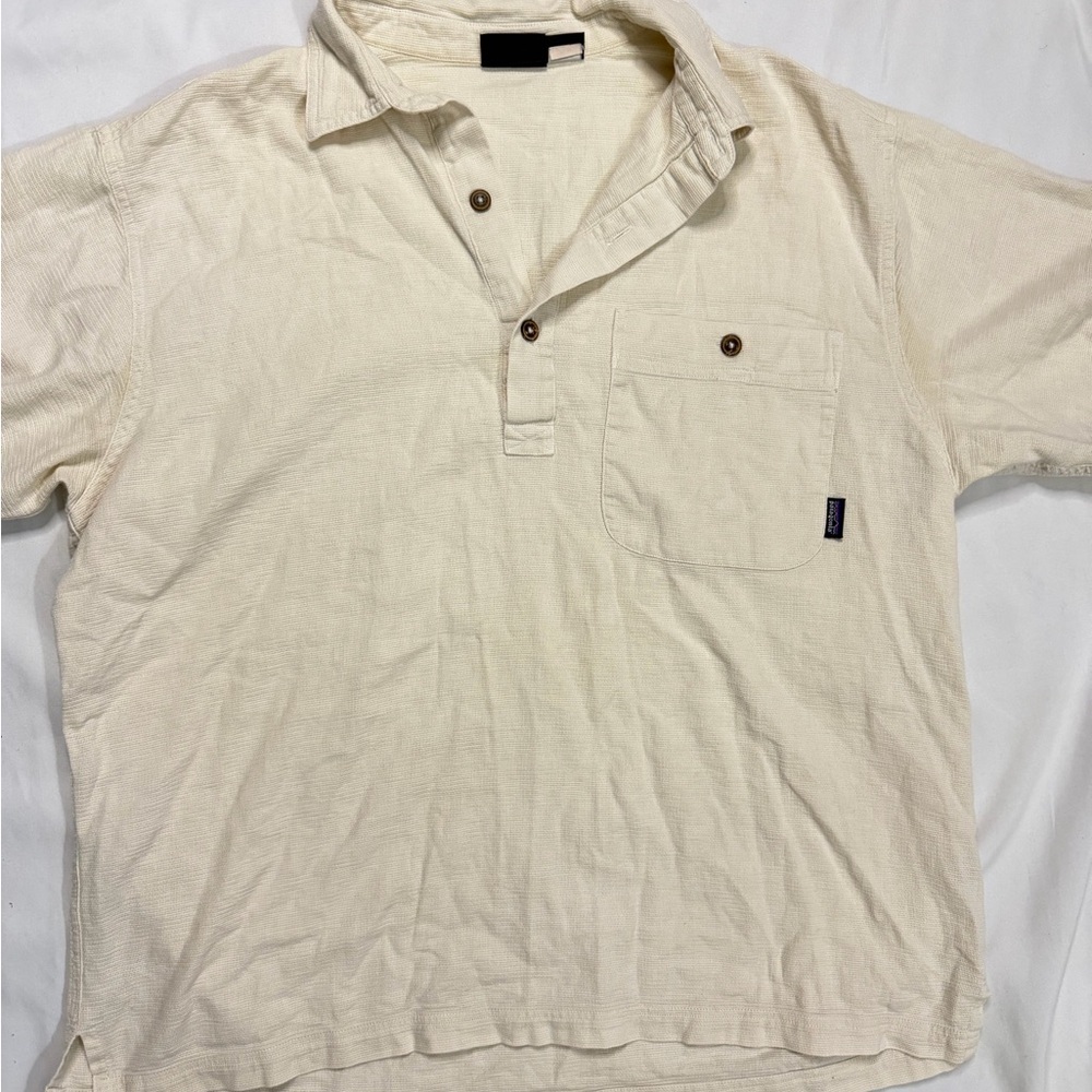 Patagonia Men's Cream Button Down Shirt